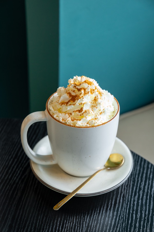 Brown sugar cinnamon latte at Crepeccino