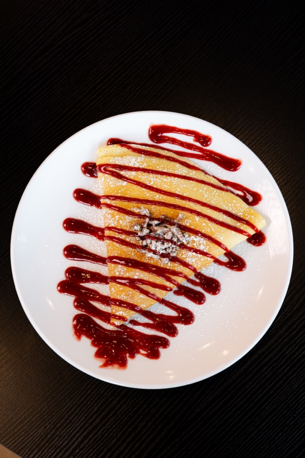 Sweet crepe served at Crepeccino Houston